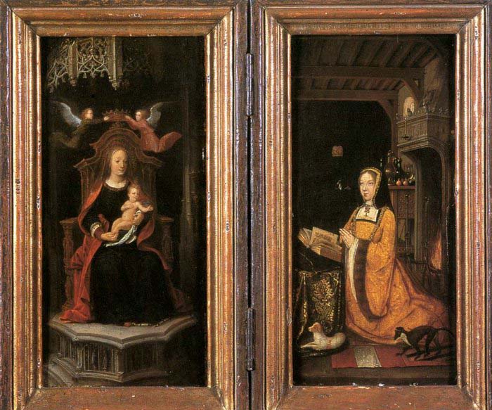 Diptych with Margaret of Austria Worshipping